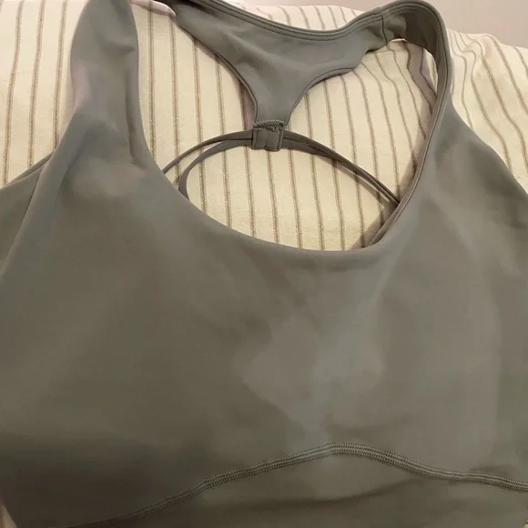 L*Space Active Sage Push It Top Scoop Neck strappy sports bra NWT. Size XL #72 - Picture 8 of 8